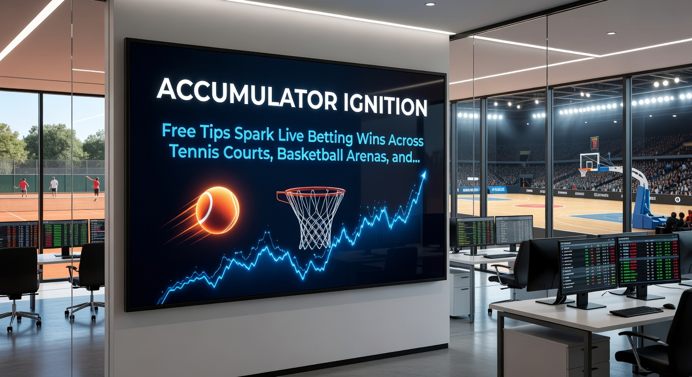 High-energy basketball arena shot with players driving to the hoop amid flashing scoreboards and live betting overlays highlighting accumulator multipliers