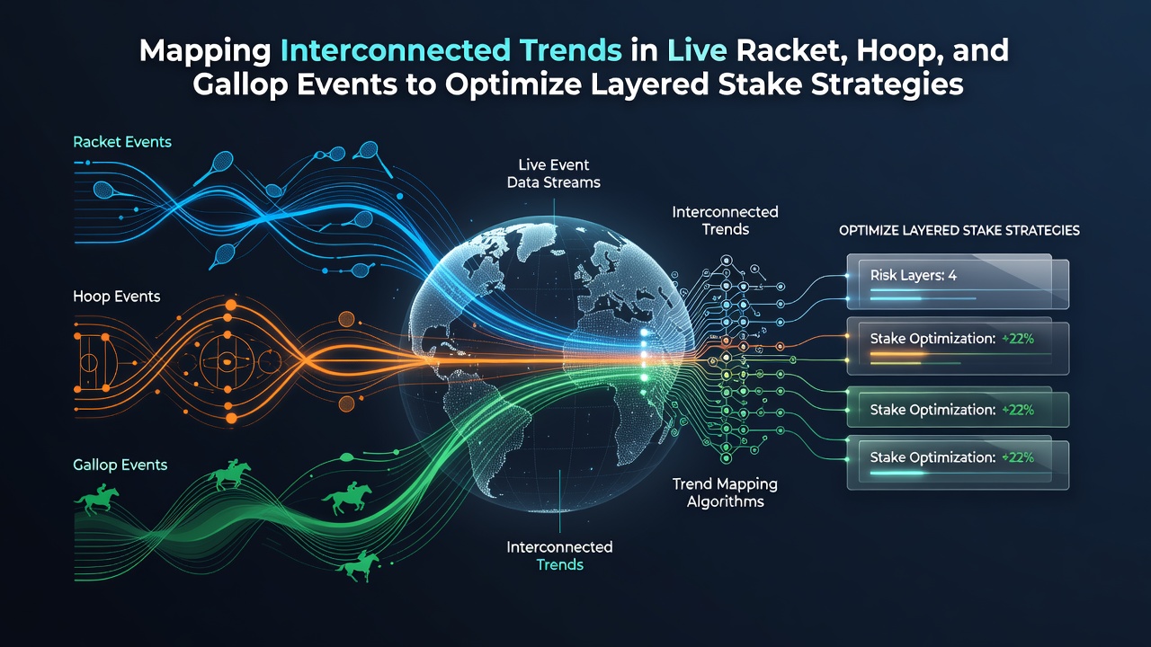 Detailed chart illustrating layered stake adjustments across tennis rallies, basketball runs, and horse racing gallops