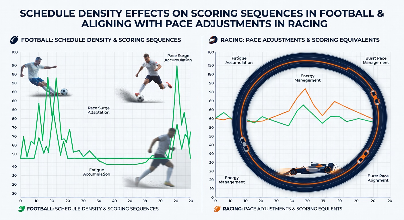 Horse racing pace adjustments during a dense schedule alongside football match statistics