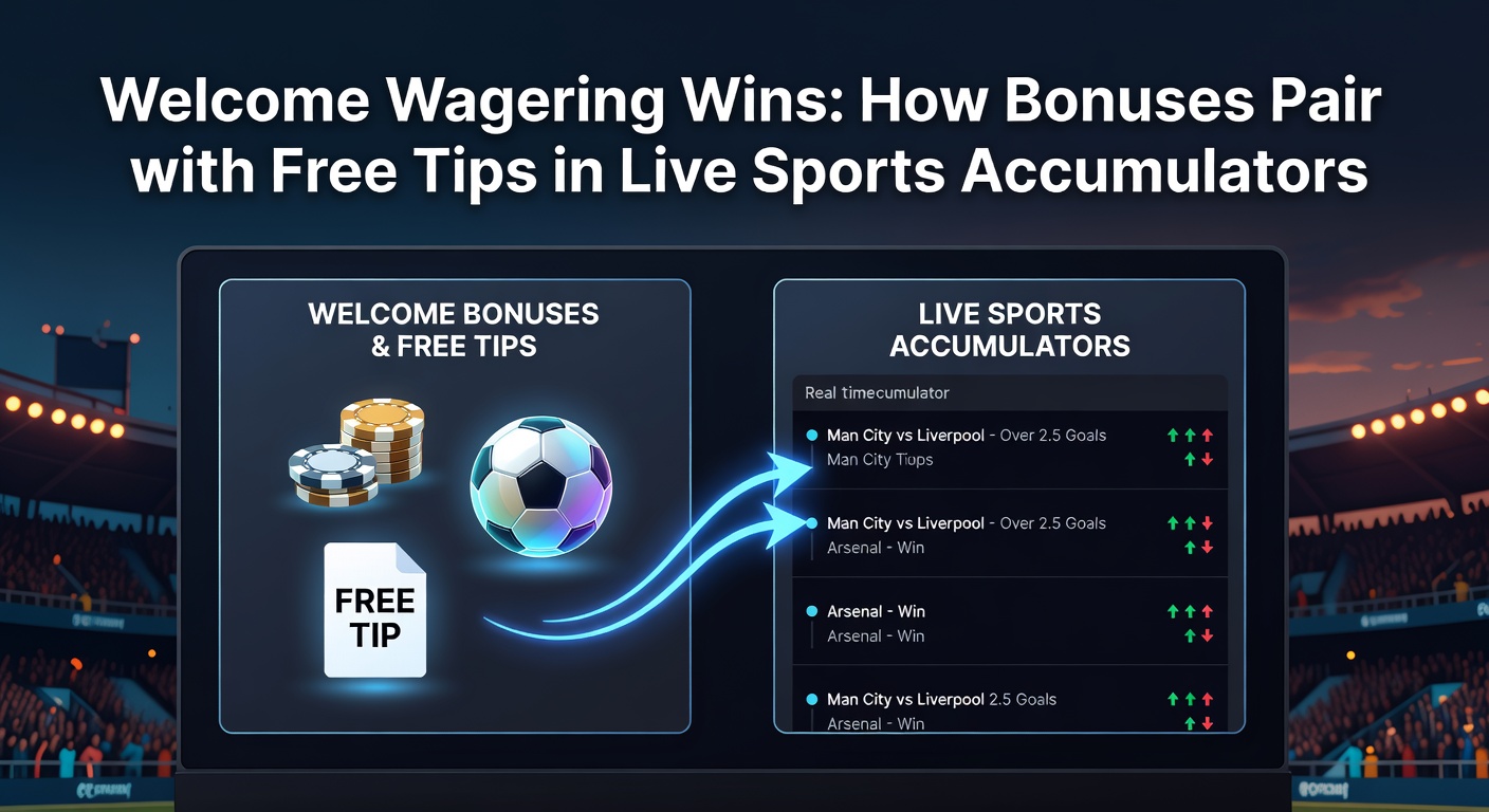 Dynamic live sports accumulator bet unfolding on a digital screen with bonus icons overlayed, capturing the thrill of real-time wagering